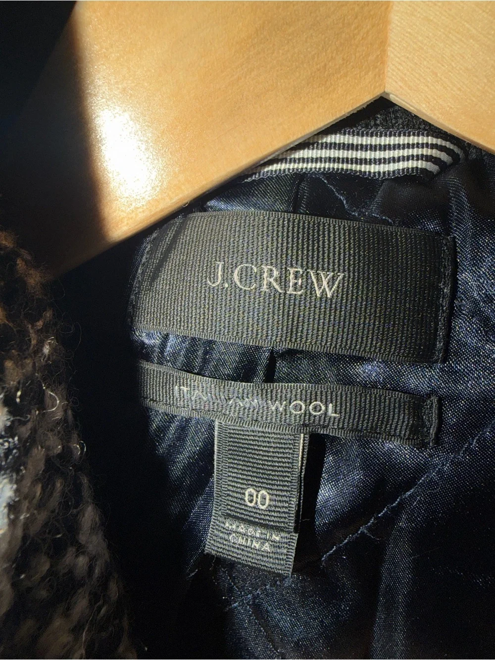 J. Crew Black and White Marled Wool Coat - Picture 2 of 6